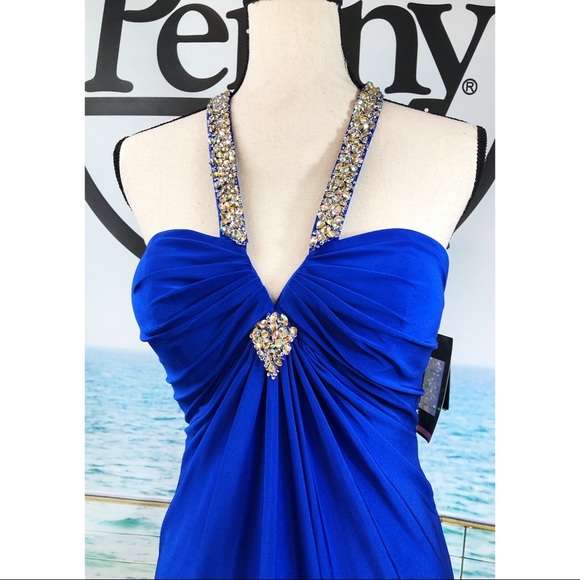 NWT LORD & TAYLOR Plunging Back Gown - Picture 9 of 16